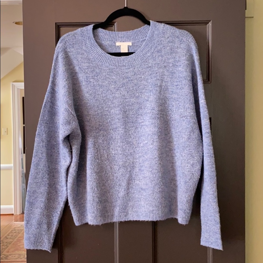 H&M Blue Crew Neck Sweater